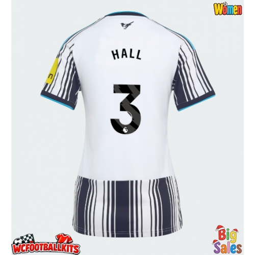 Newcastle United Lewis Hall #3 Replica Home Stadium Shirt for Women 2026-27 Short Sleeve